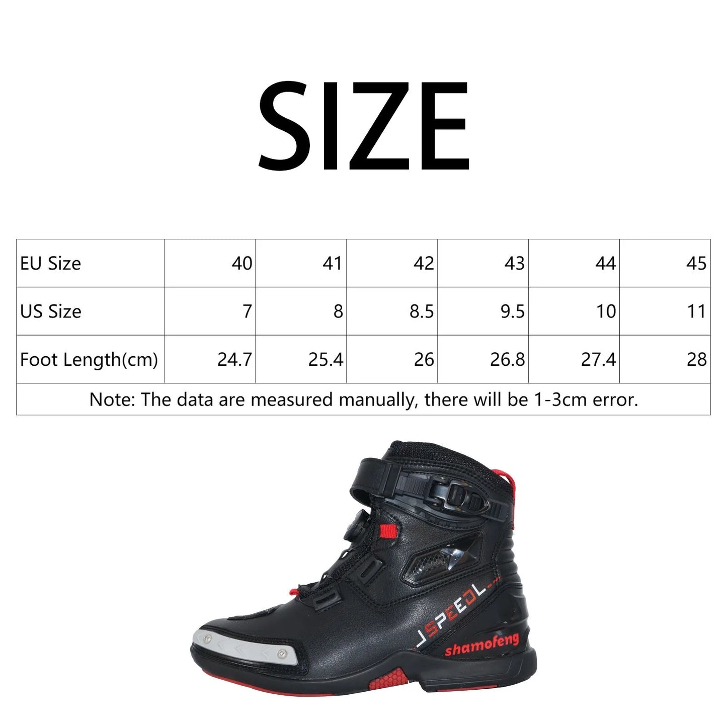Men Leather Motorcycle Boots Waterproof Non Slip Motocross Ankle Boots