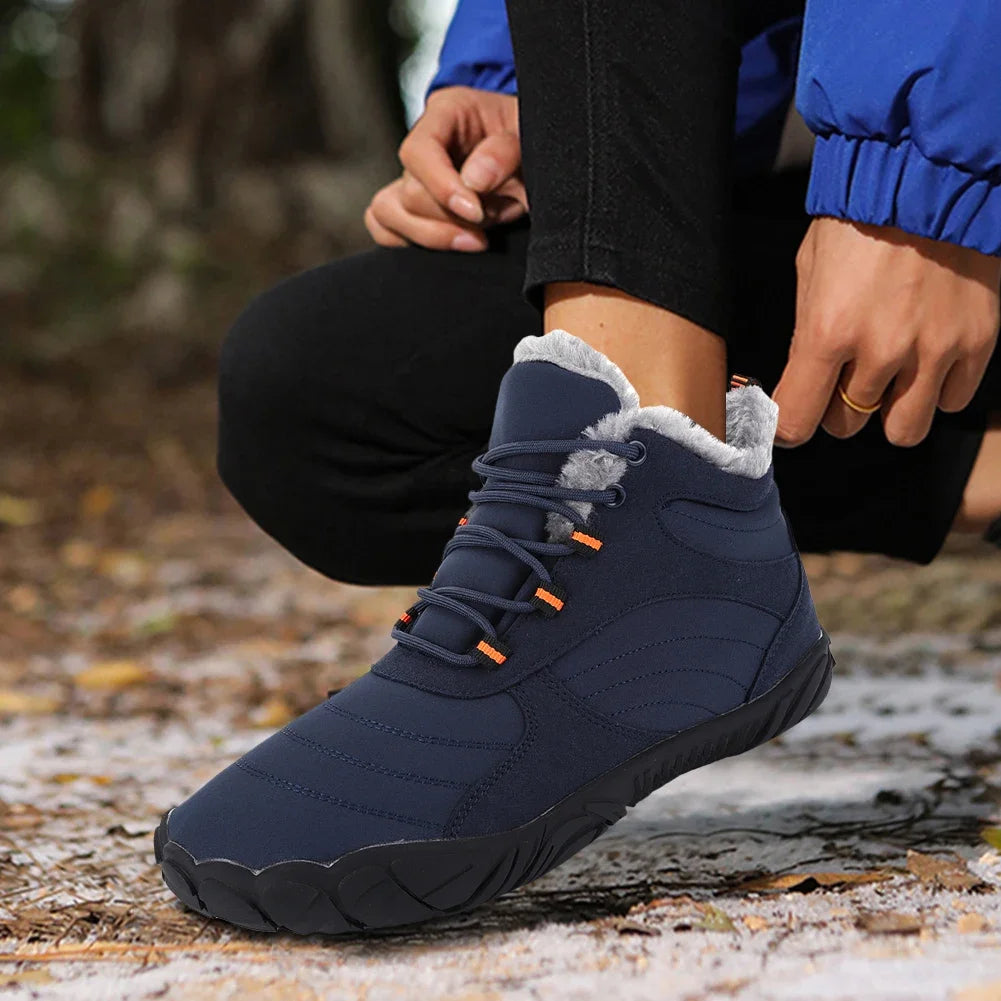 APWIKOGERCN Unisex Waterproof Winter Snow Boots Hiking Shoes