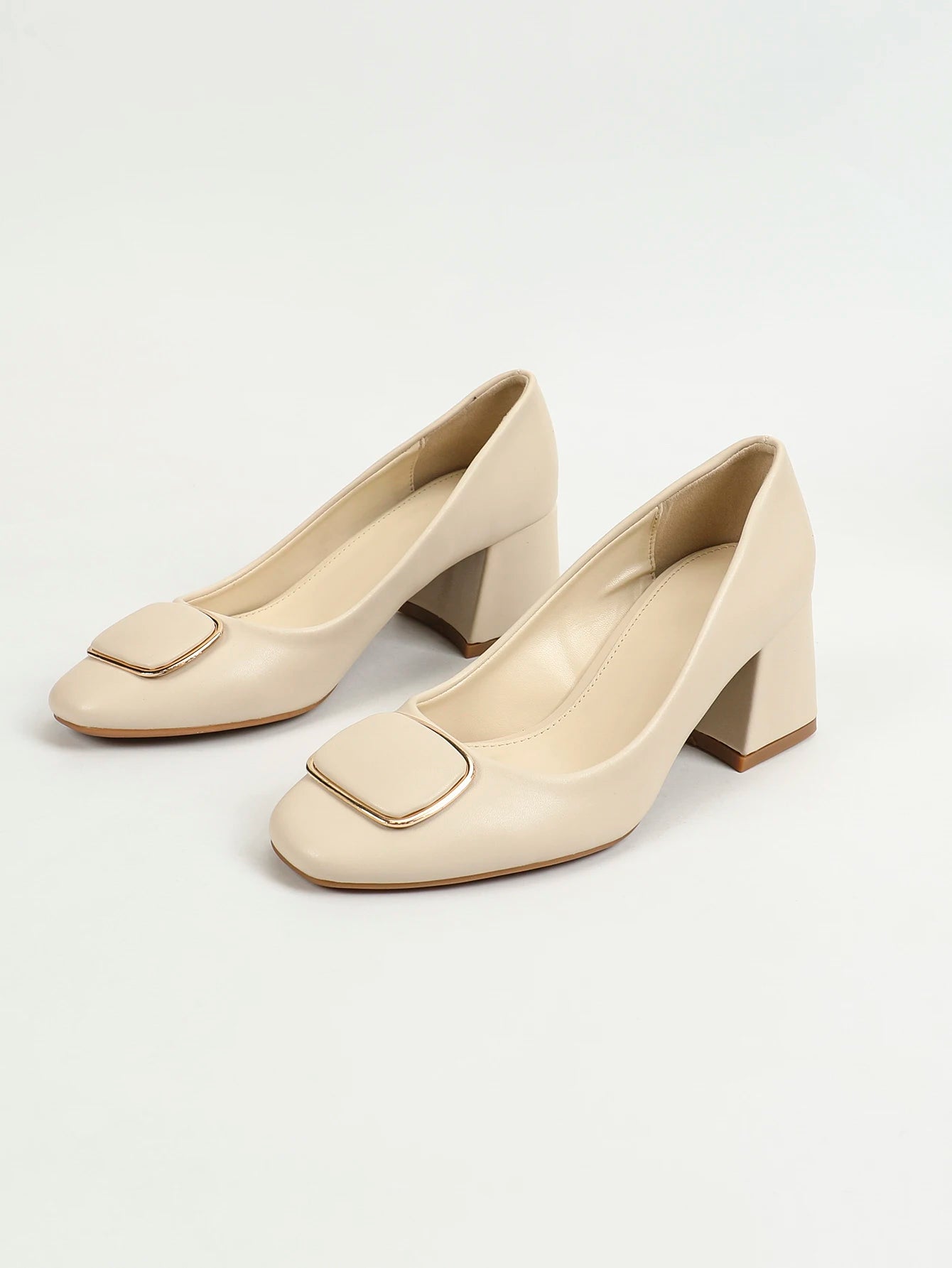 Slingback Pumps Square Toe High Heel Fashion Shoes