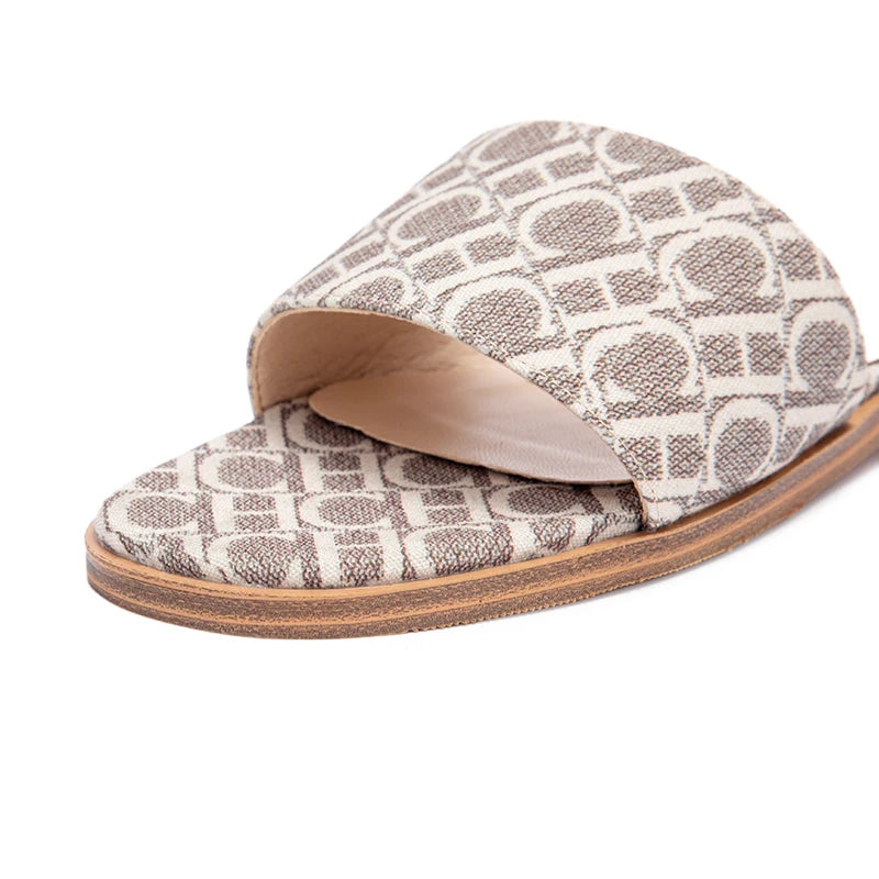 CHCHCN Womens Anti Slip Slippers With Letter Print