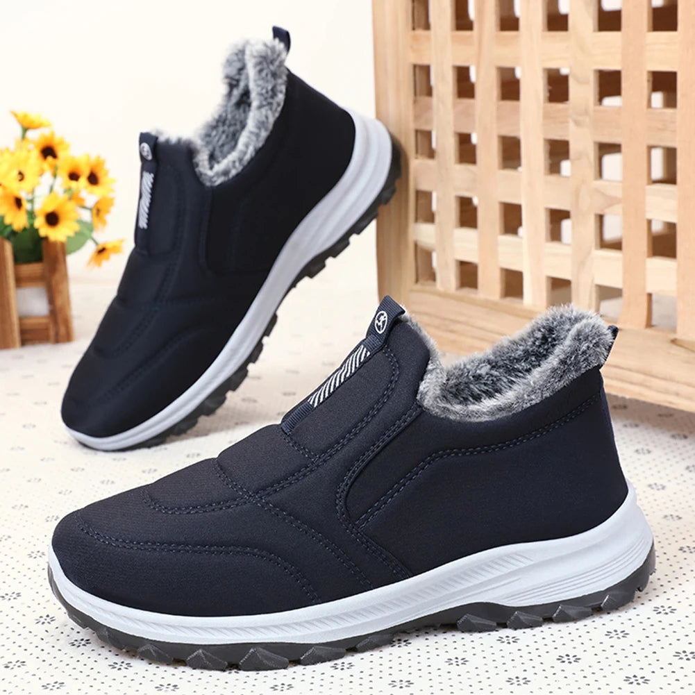 Warm Thermal Ankle Boots For Men Non Slip Walking Shoes