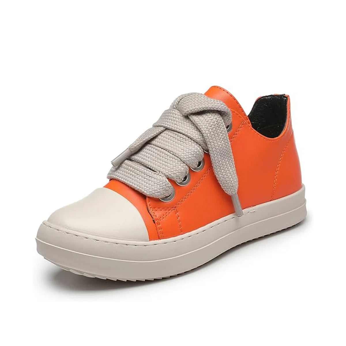 Men's Lace Up Casual Shoes Flat Bottom Minimalist College Style