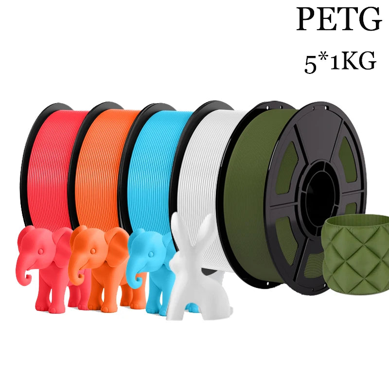TECBEARS PETG 3D Printer Filament 5kg 1.75mm Multicolor Set