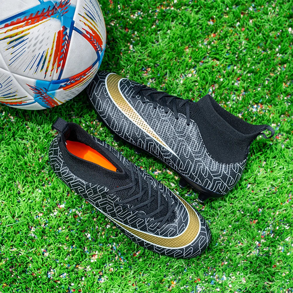 Shunmaii Unisex Football Cleats Firm Ground Outdoor Shoes Lightweight