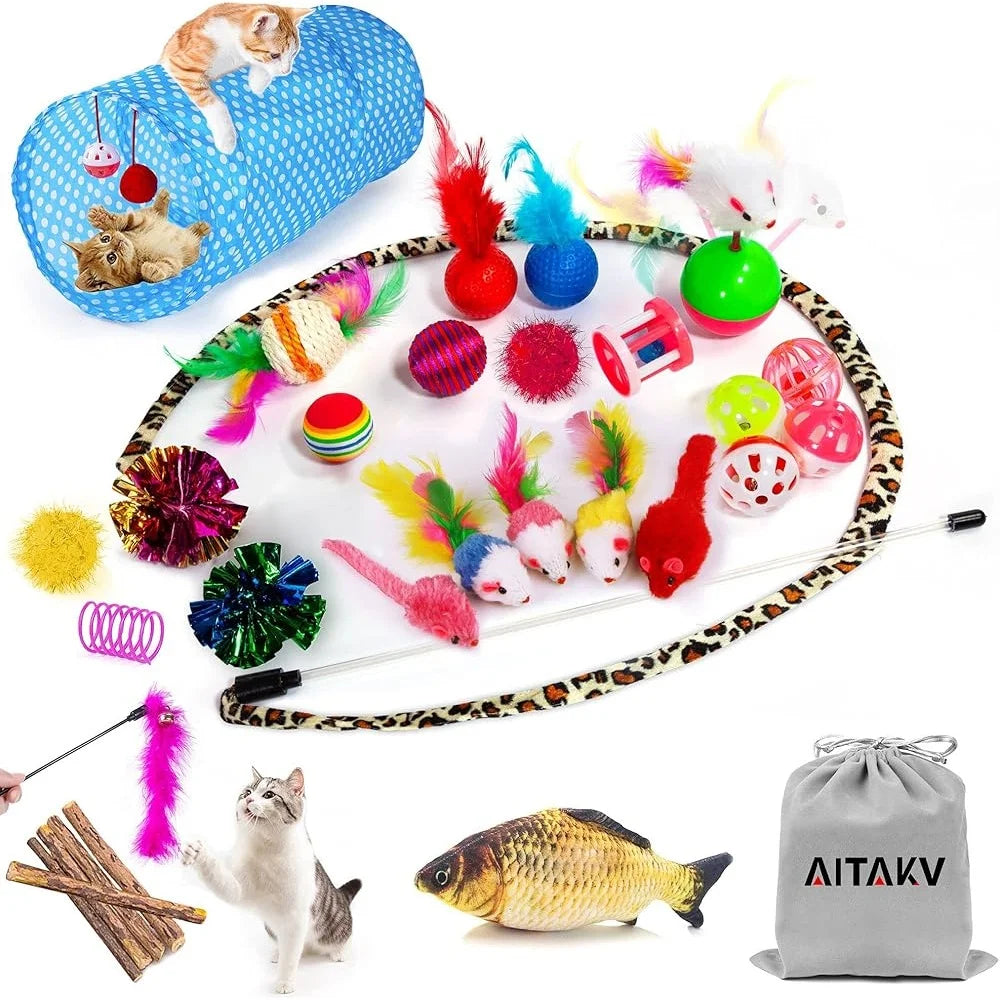 Fujian Cat Toy Set Interactive Kitten Play Assortment