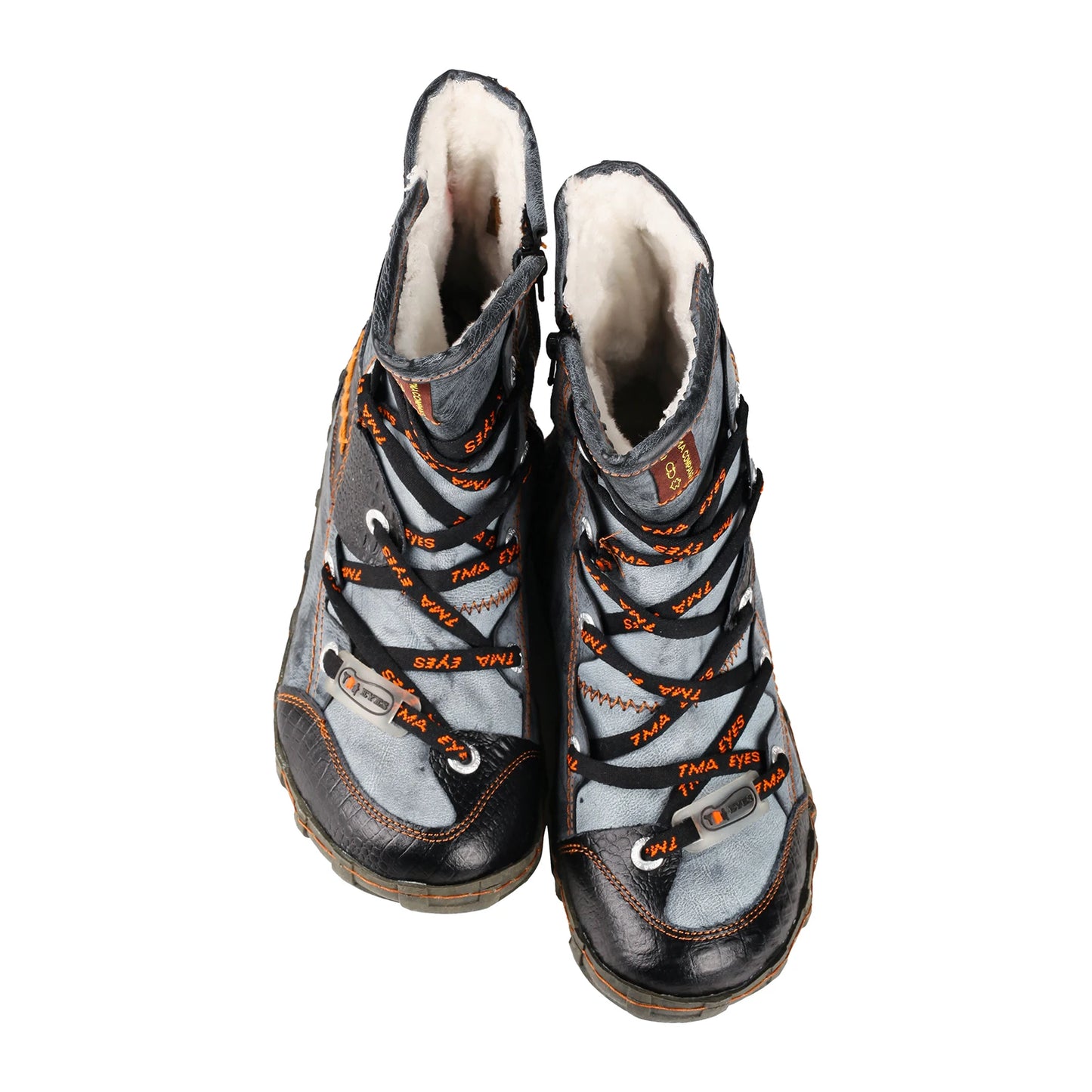 TMA EYES Women's Camouflage PU Leather Short Duck Boots Casual