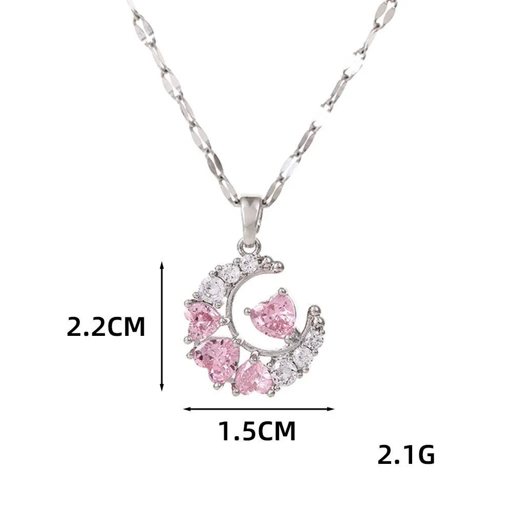 AUKYGGU Moon Necklace Dreamy Crescent Pendant Jewelry