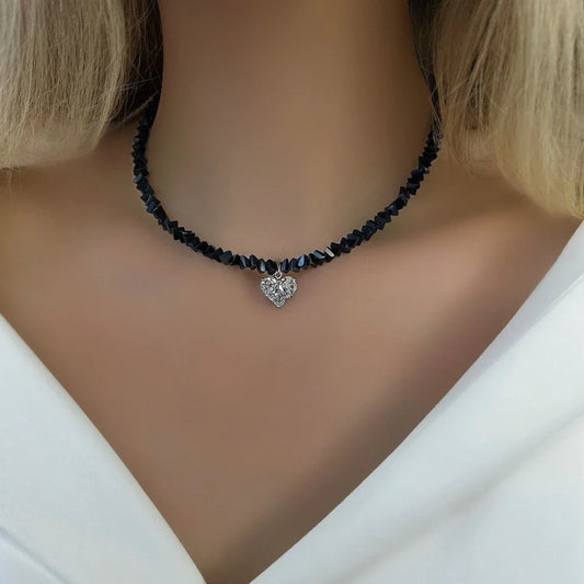Bls-Miracle Zircon Heart Pendant Necklace For Women