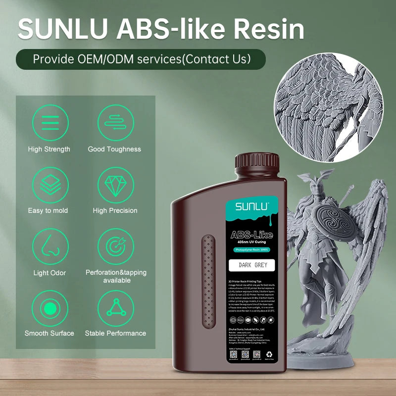 SUNLU ABS Like Low Odor 405nm UV Resin For SLA DLP LCD
