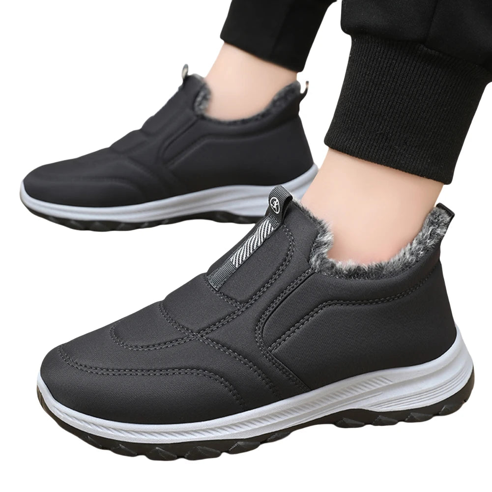 Warm Thermal Ankle Boots For Men Non Slip Walking Shoes