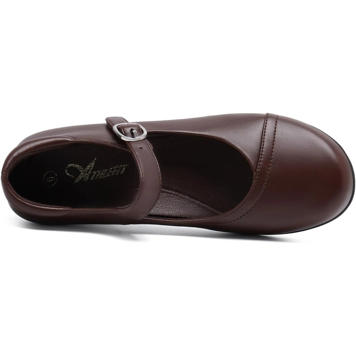 Athlefit Mary Jane Flats for Women Dressy Comfort Flat Shoes