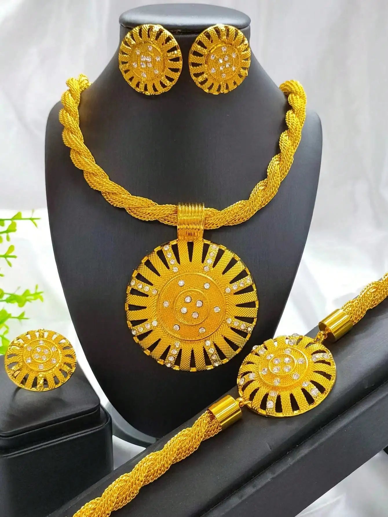 UBLAIK Nigerian Jewelry Set For Wedding African Necklace