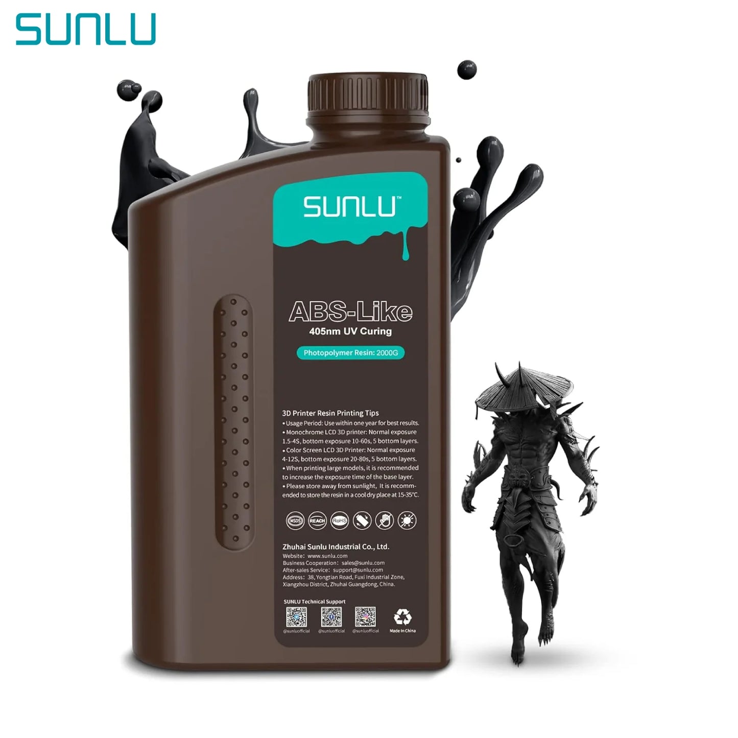 SUNLU ABS Like Low Odor 405nm UV Resin For SLA DLP LCD