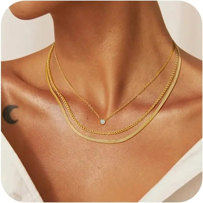 Zhejiang Women 14k Gold Plated Chunky Snake Chain Necklace