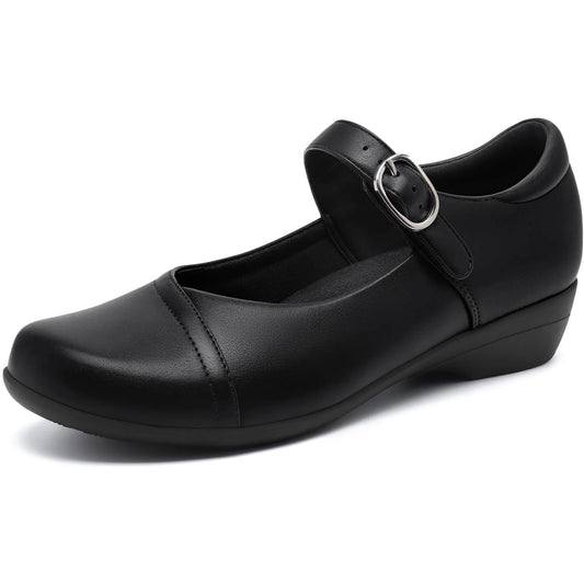Athlefit Mary Jane Flats for Women Dressy Comfort Flat Shoes