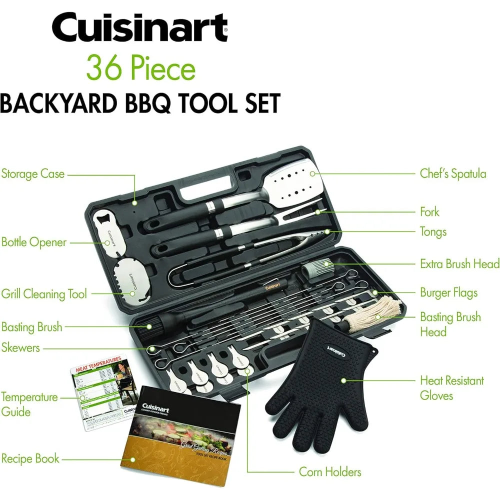 Cuisinart CGS-8036 36-Piece BBQ Grill Tool Set with Case