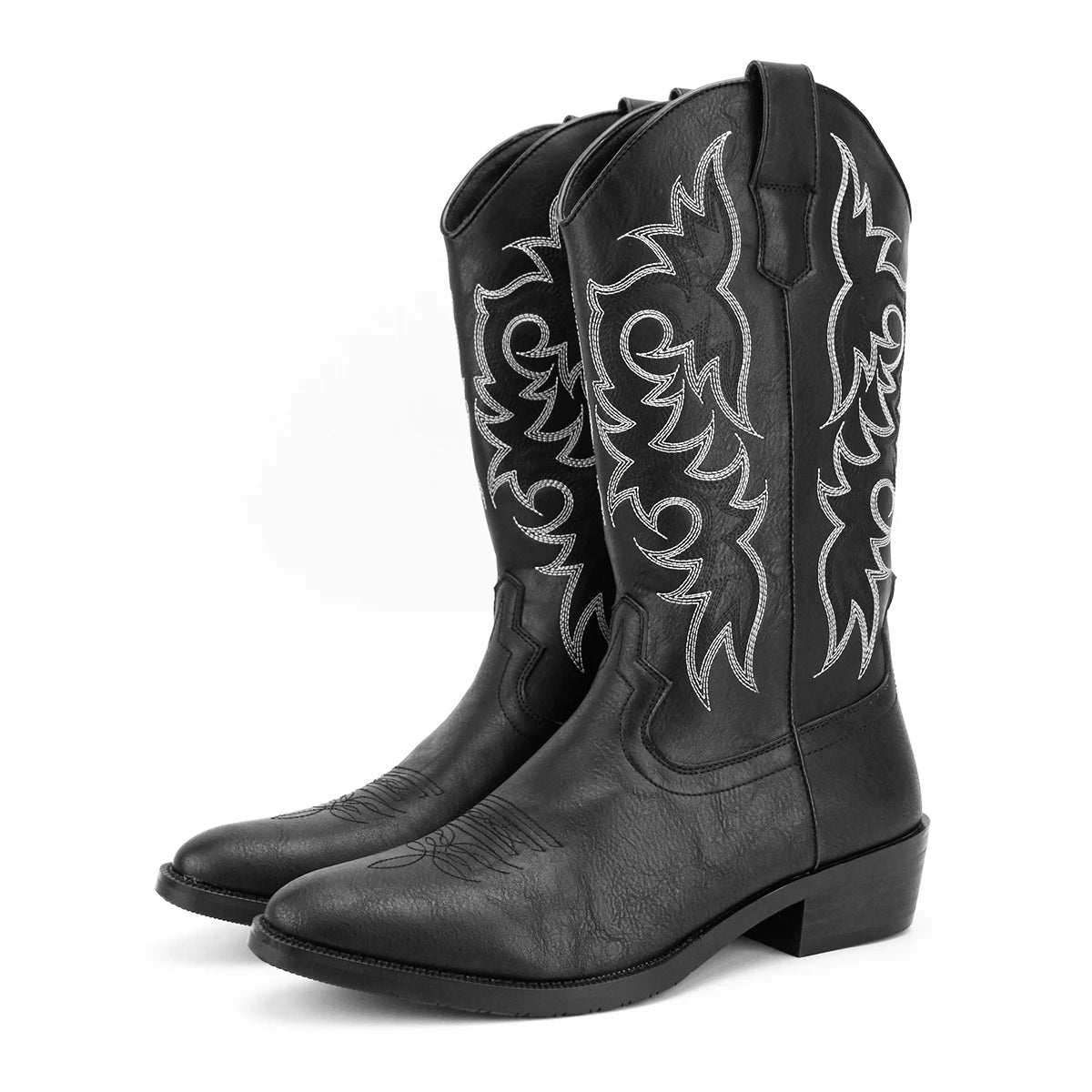 Men's Embroidered Desert Cowboy Boots Western Style Footwear
