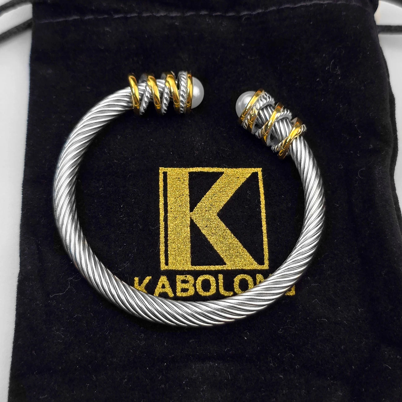 KABOLONG Women Stainless Steel Cable Adjustable Bracelet