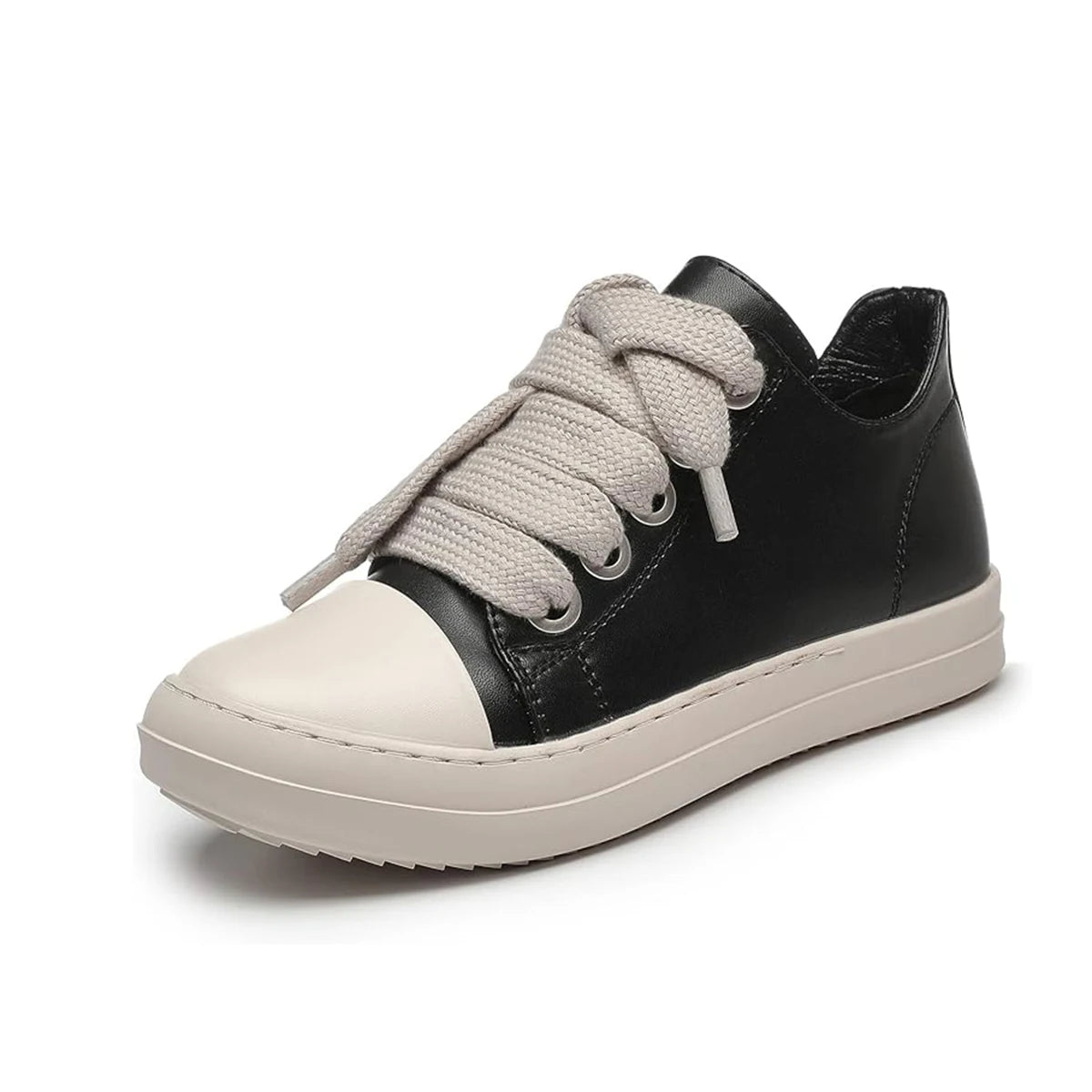 Men's Lace Up Casual Shoes Flat Bottom Minimalist College Style
