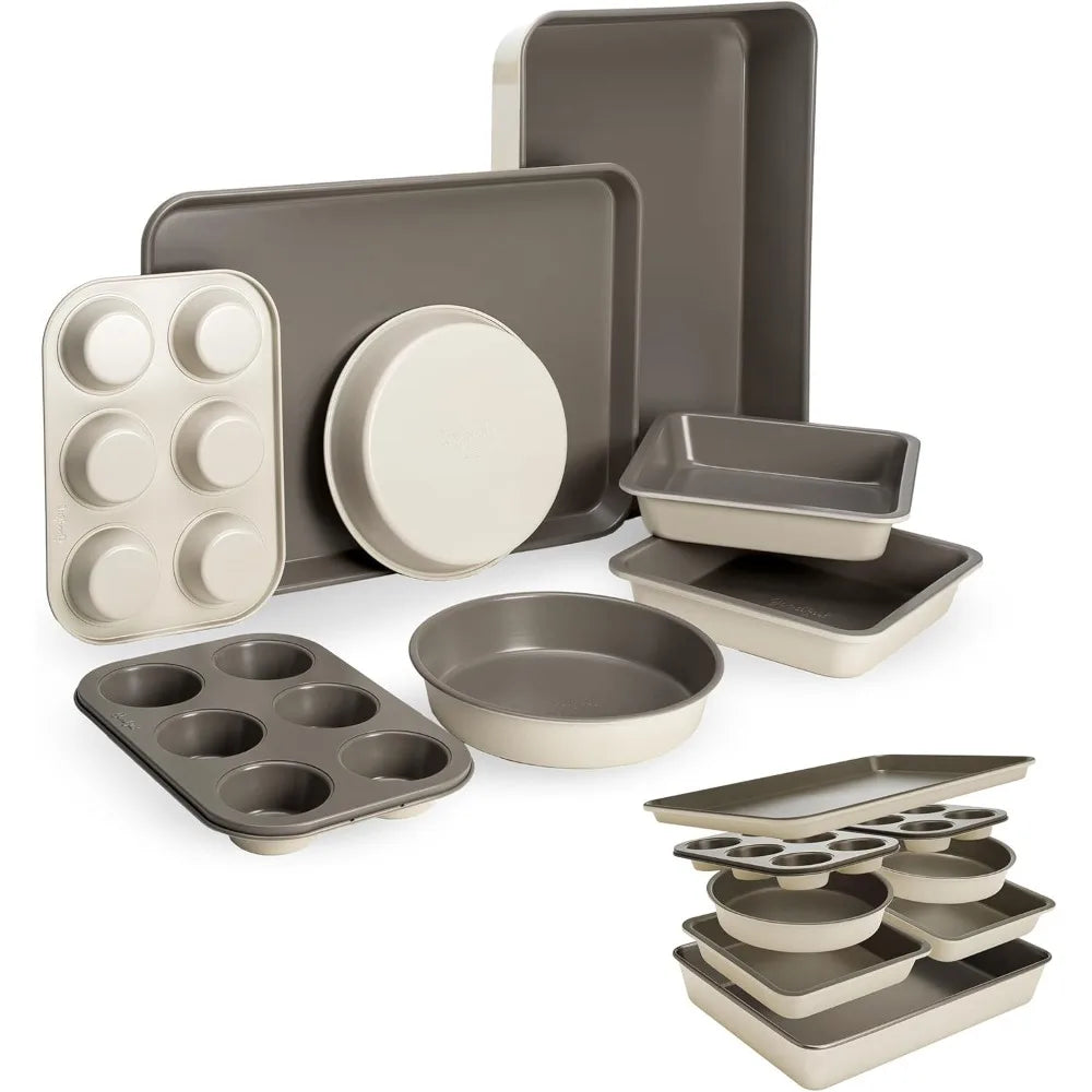 Goodful Nonstick Bakeware Set Stackable Pans And Molds