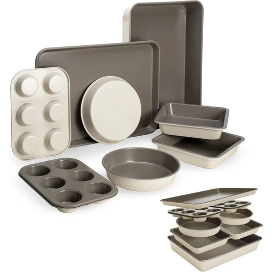 Goodful Nonstick Bakeware Set Stackable Pans And Molds