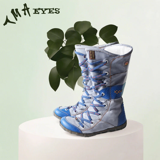 TMA EYES Winter Warmth Knee High Boots With Side Zipper