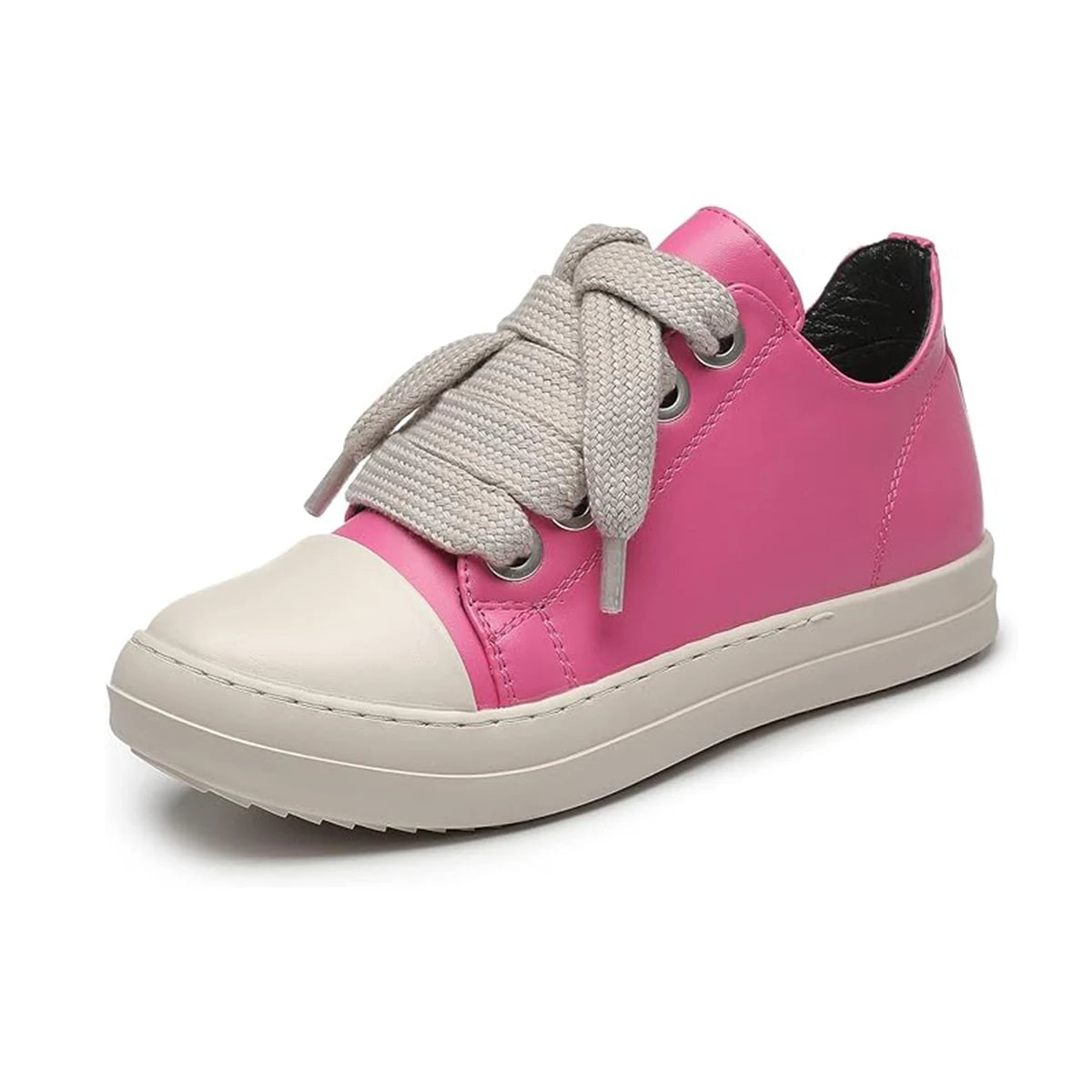 Men's Lace Up Casual Shoes Flat Bottom Minimalist College Style