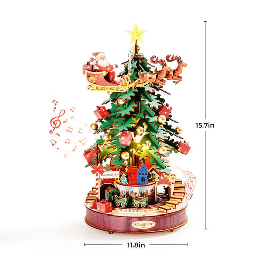Robotime Rolife Christmas Melody Tree Music Box 3D Puzzle