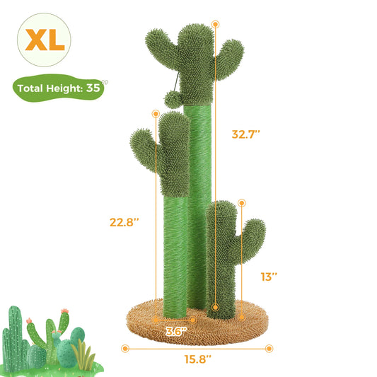 PEQULTICN Cactus Cat Tree With Condo And Hammock For Indoor