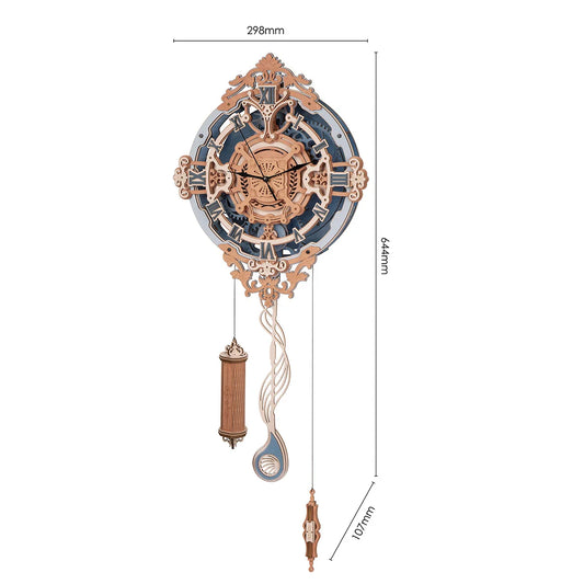 Robotime Rokr 3D Wooden Puzzle Time Art Romantic Clock