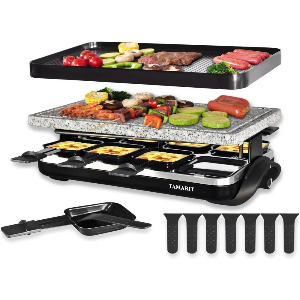 Tamarit Raclette Table Grill 3 In 1 Portable Electric Griddle