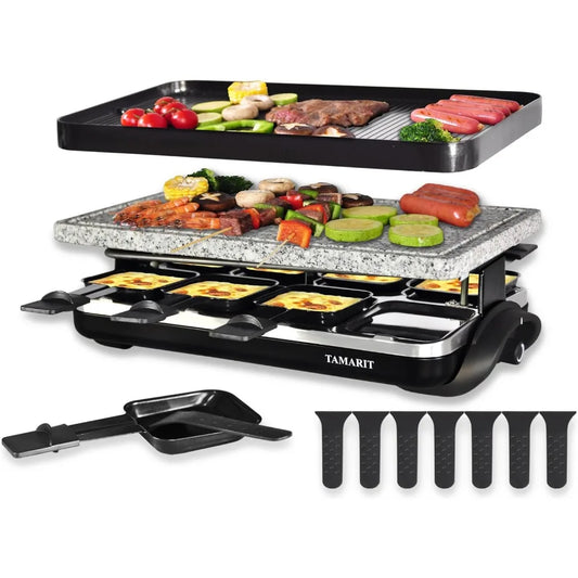 Tamarit Raclette Table Grill 3 In 1 Portable Electric Griddle