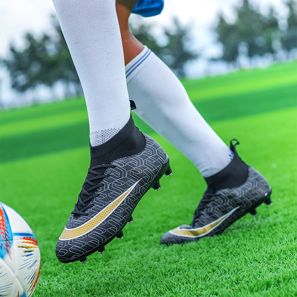 Shunmaii Unisex Football Cleats Firm Ground Outdoor Shoes Lightweight