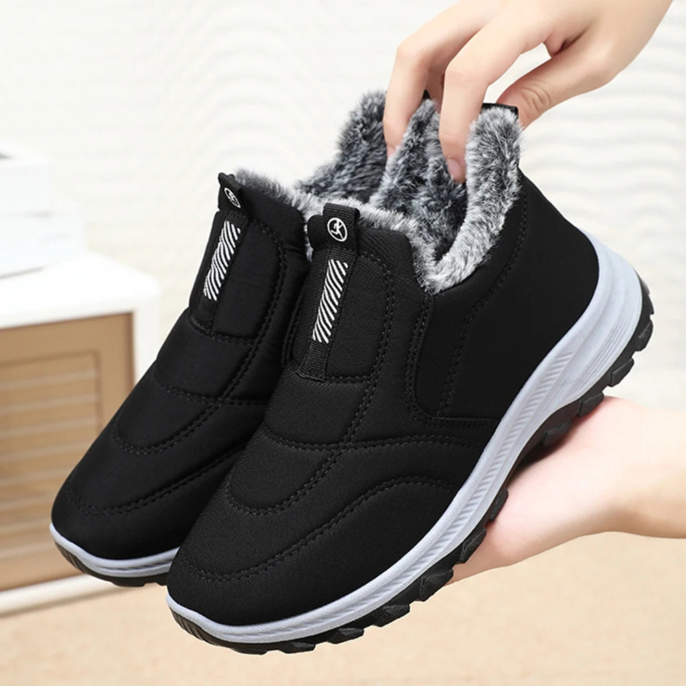 Warm Thermal Ankle Boots For Men Non Slip Walking Shoes