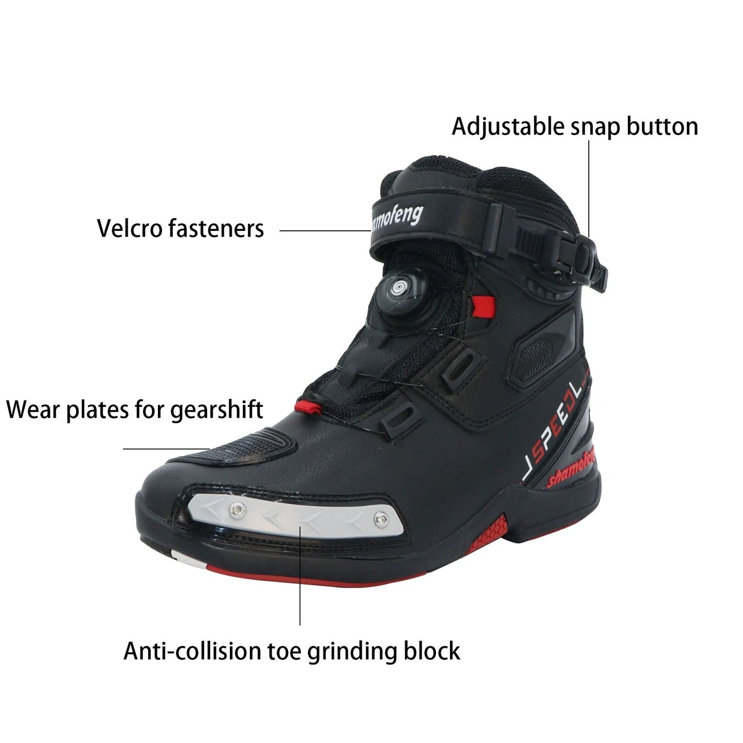Men Leather Motorcycle Boots Waterproof Non Slip Motocross Ankle Boots