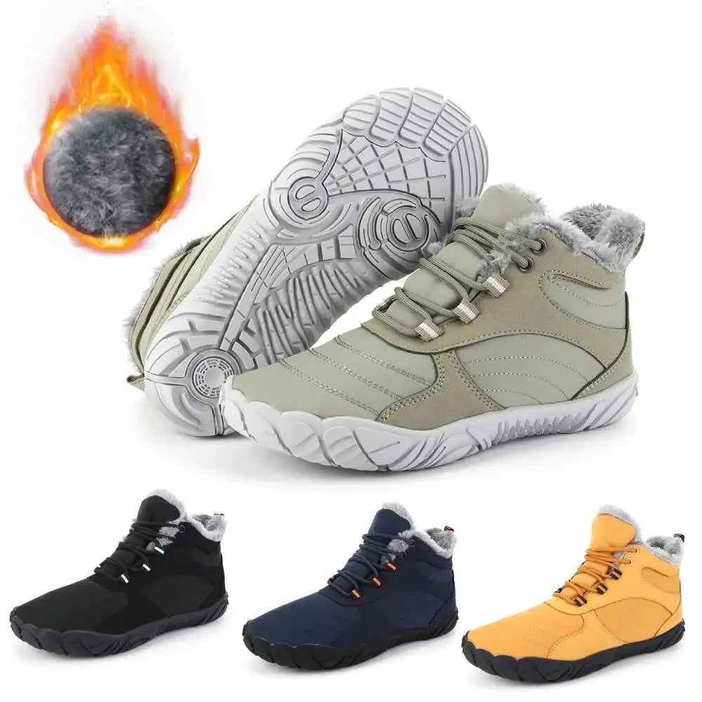 APWIKOGERCN Unisex Waterproof Winter Snow Boots Hiking Shoes