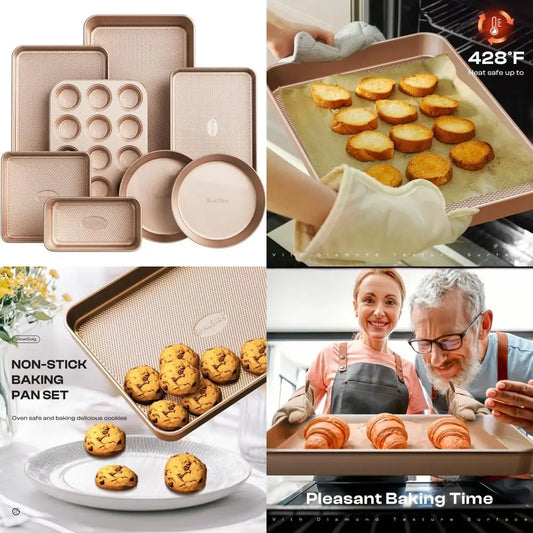 Premium Nonstick Bakeware Set 8 Pieces for Oven Cooking