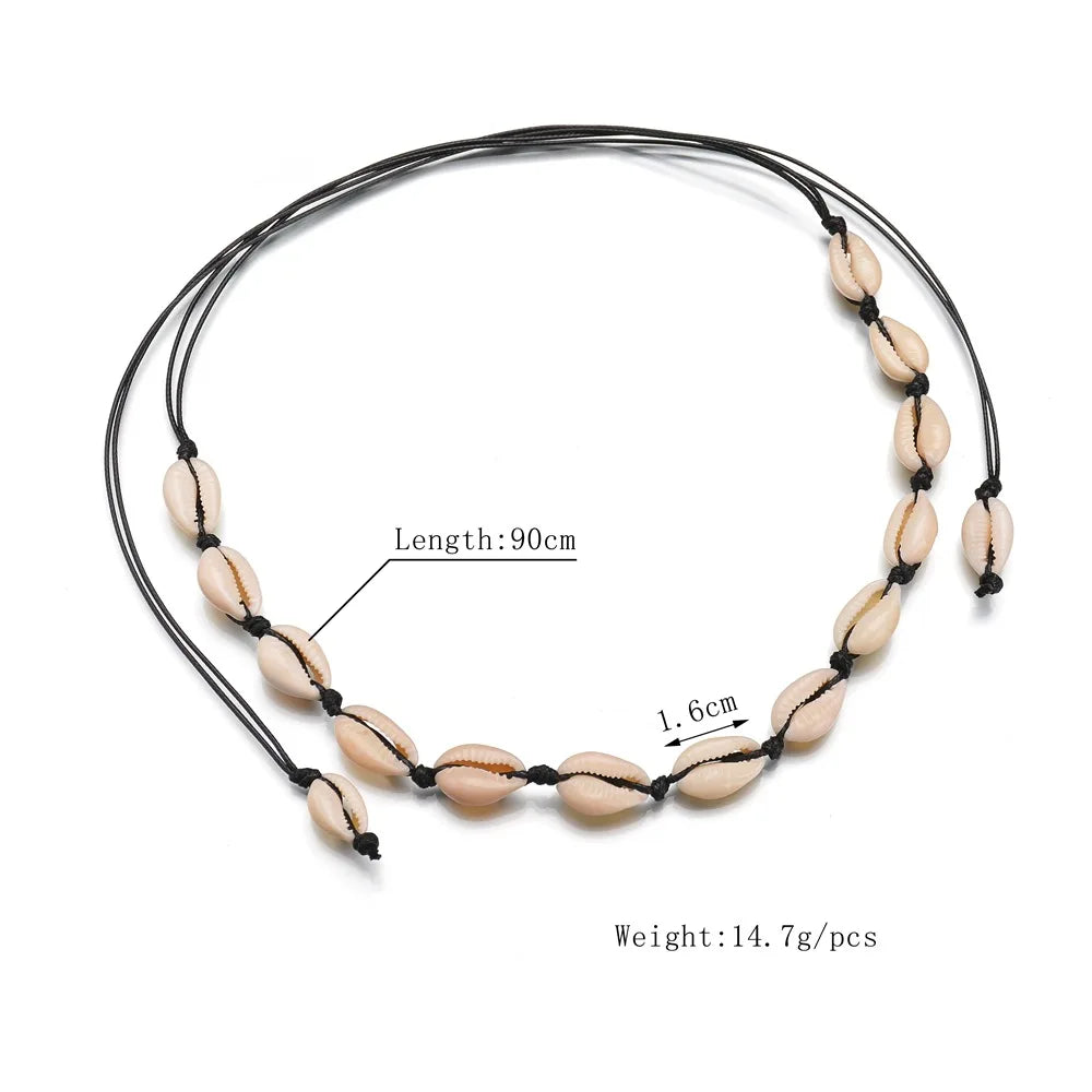 CN Boho Shell Choker Necklace For Women Girls Summer Fashion