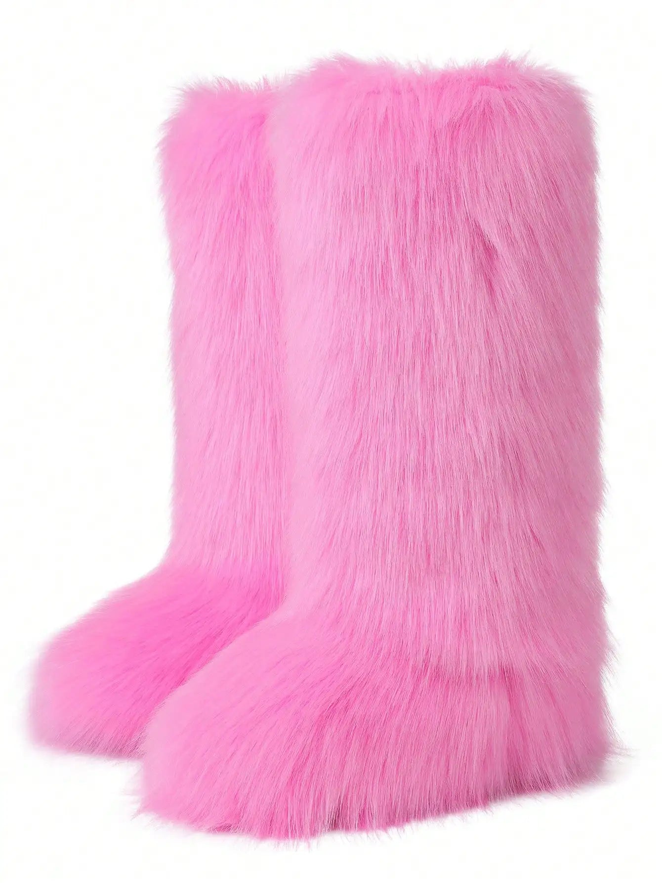 Furry Fluffy Women Snow Boots Warm Plush Winter Shoes