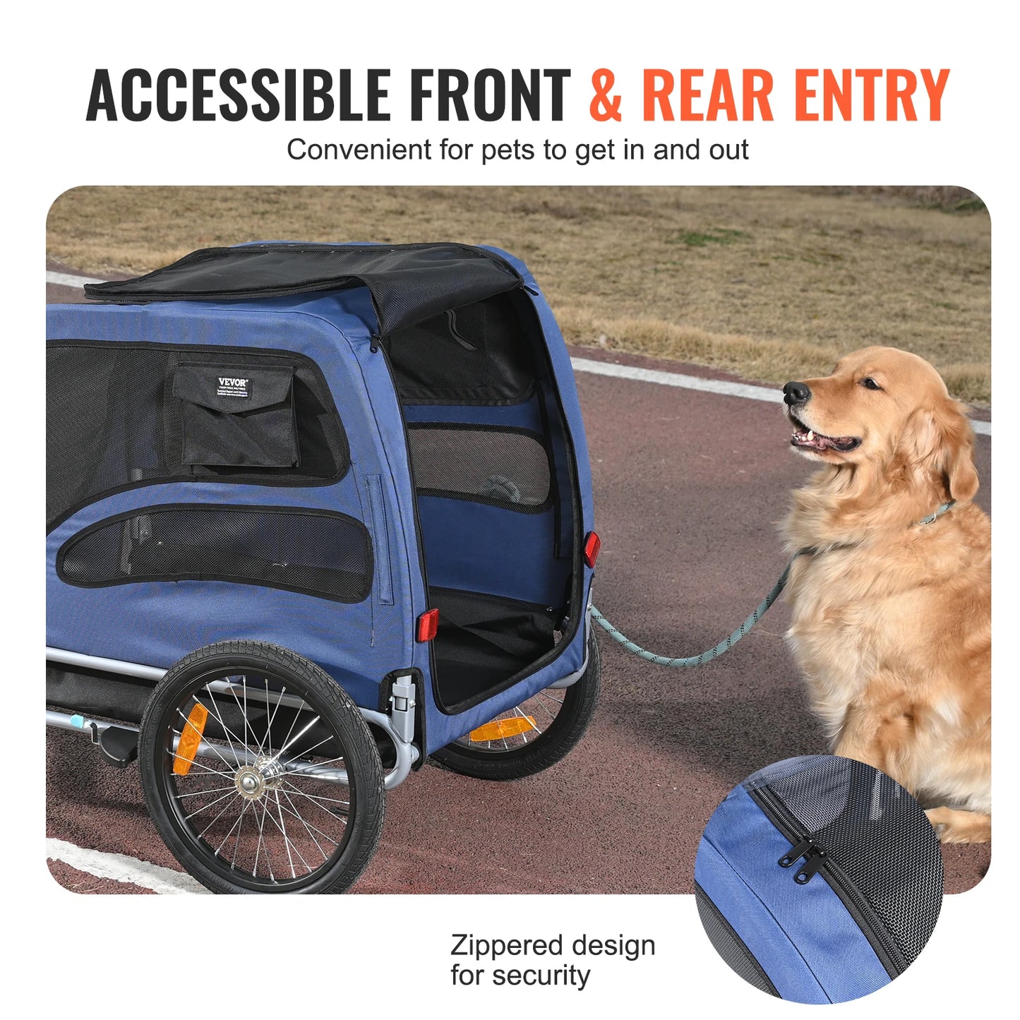 SucceBuy Pet Cart Bicycle Carrier Dog Bike Trailer