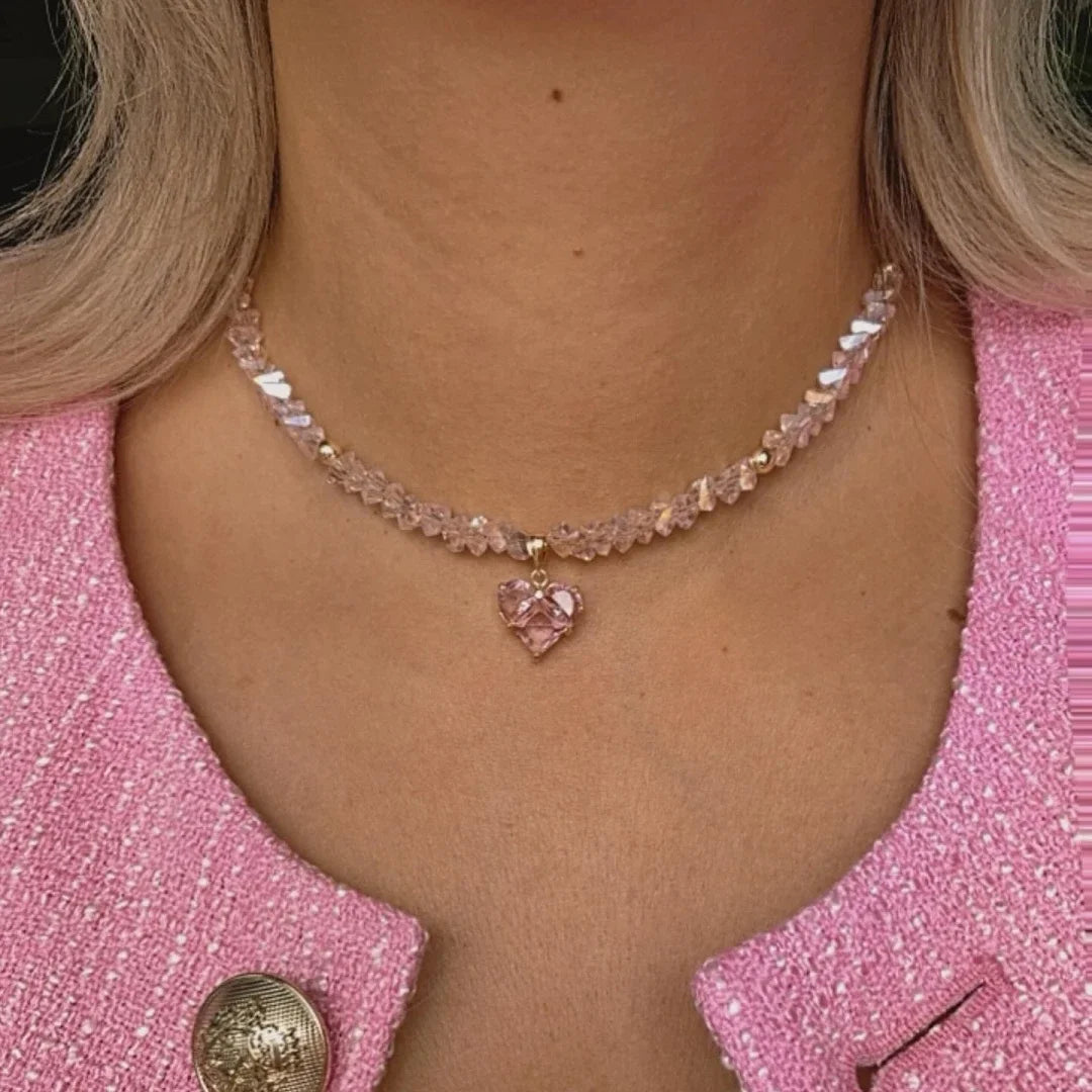 Bls-Miracle Zircon Heart Pendant Necklace For Women
