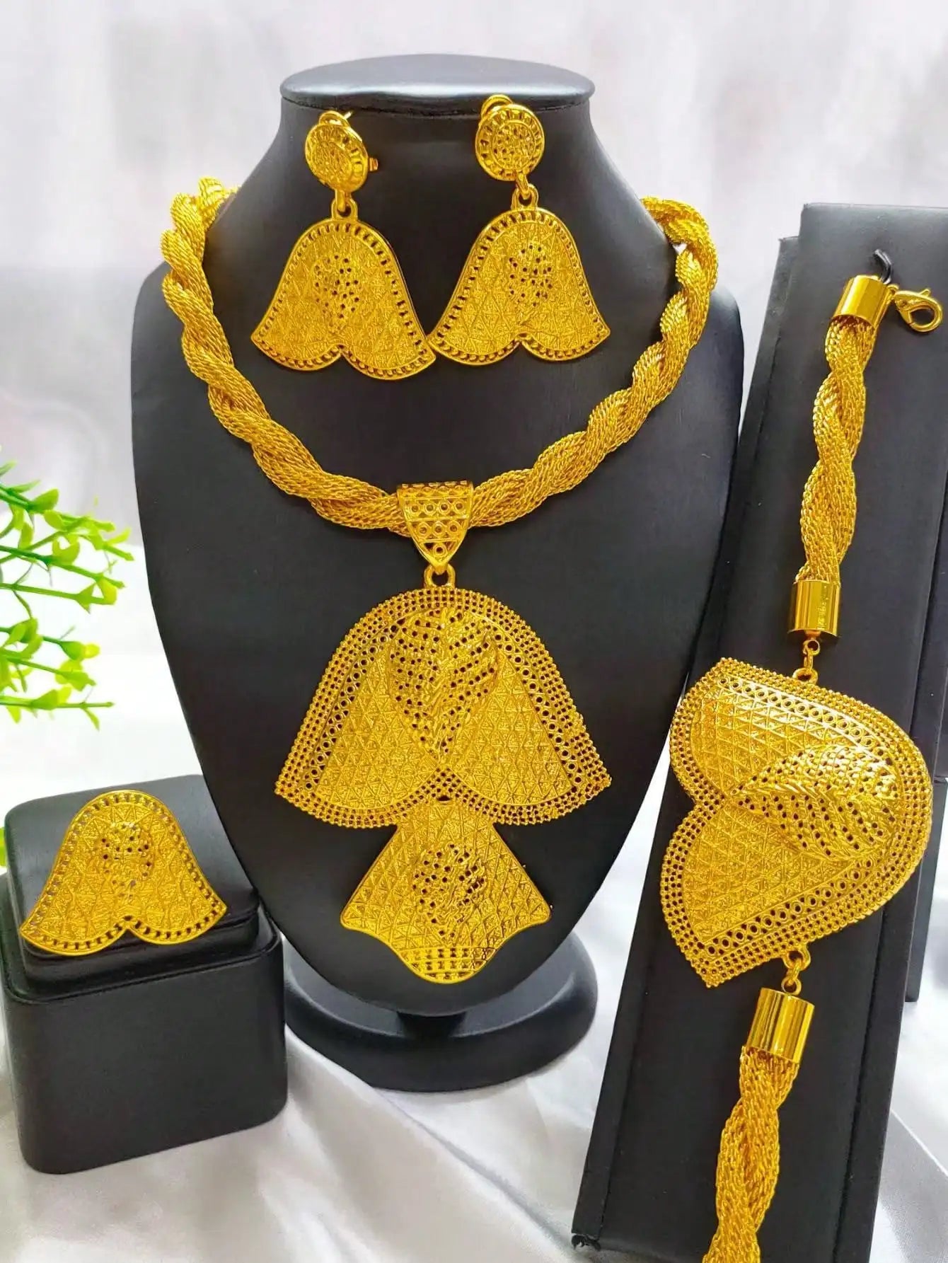 UBLAIK Nigerian Jewelry Set For Wedding African Necklace
