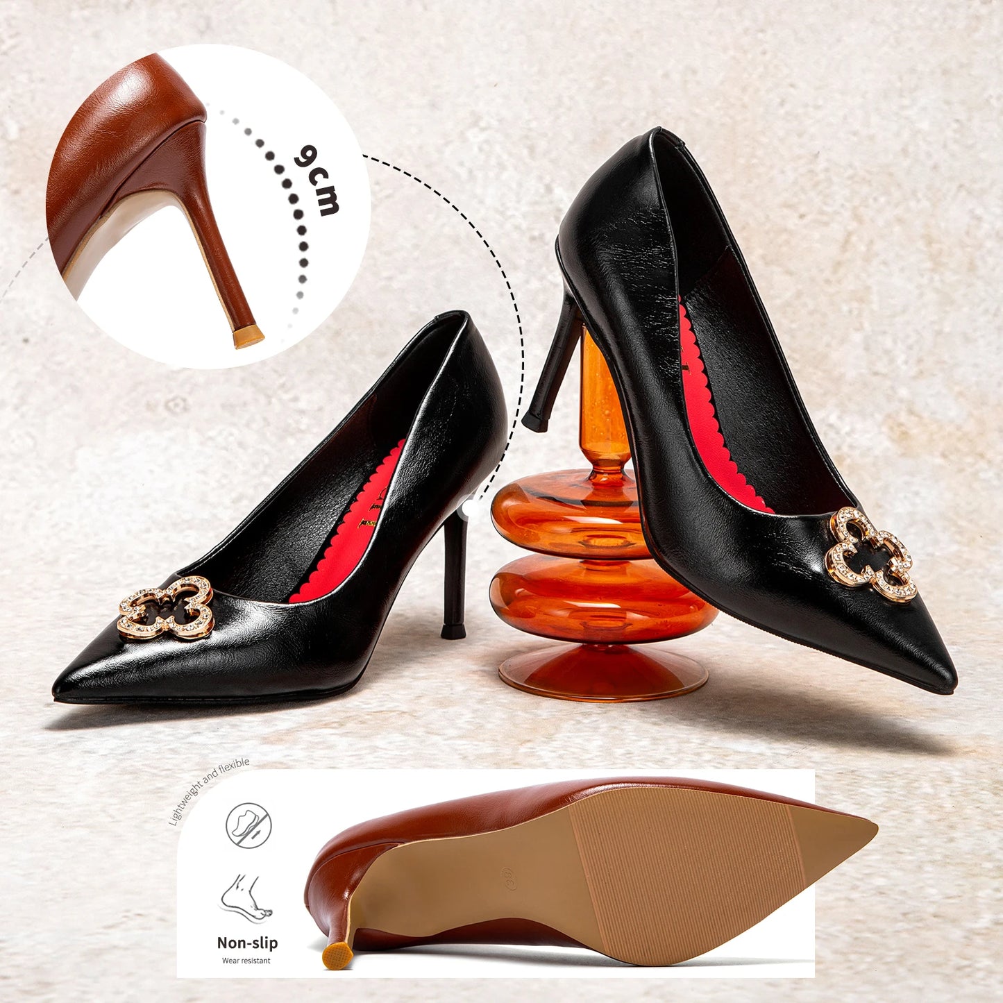 CHCH Pointed Toe Pumps for Women High Heels for Office and Party