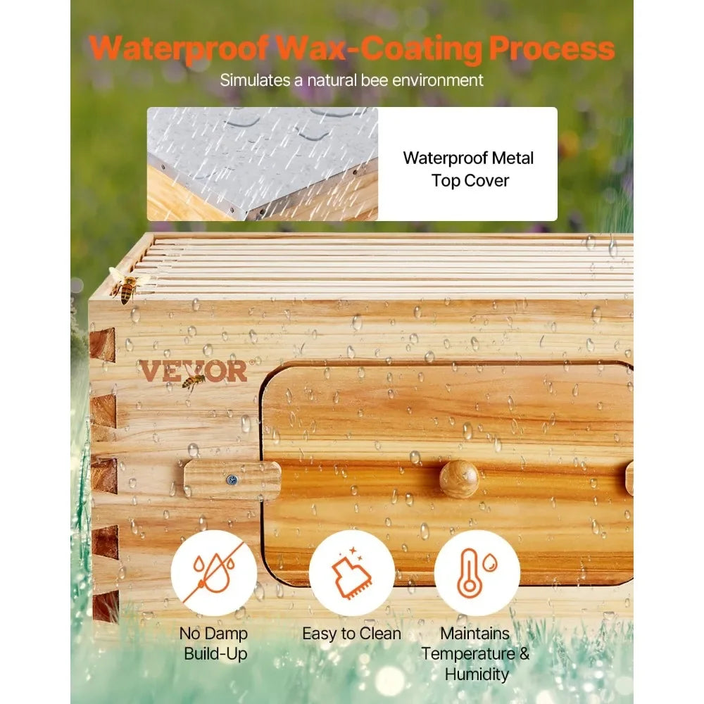 XMSJ Beehive Starter Kit Langstroth Beekeeping Beeswax