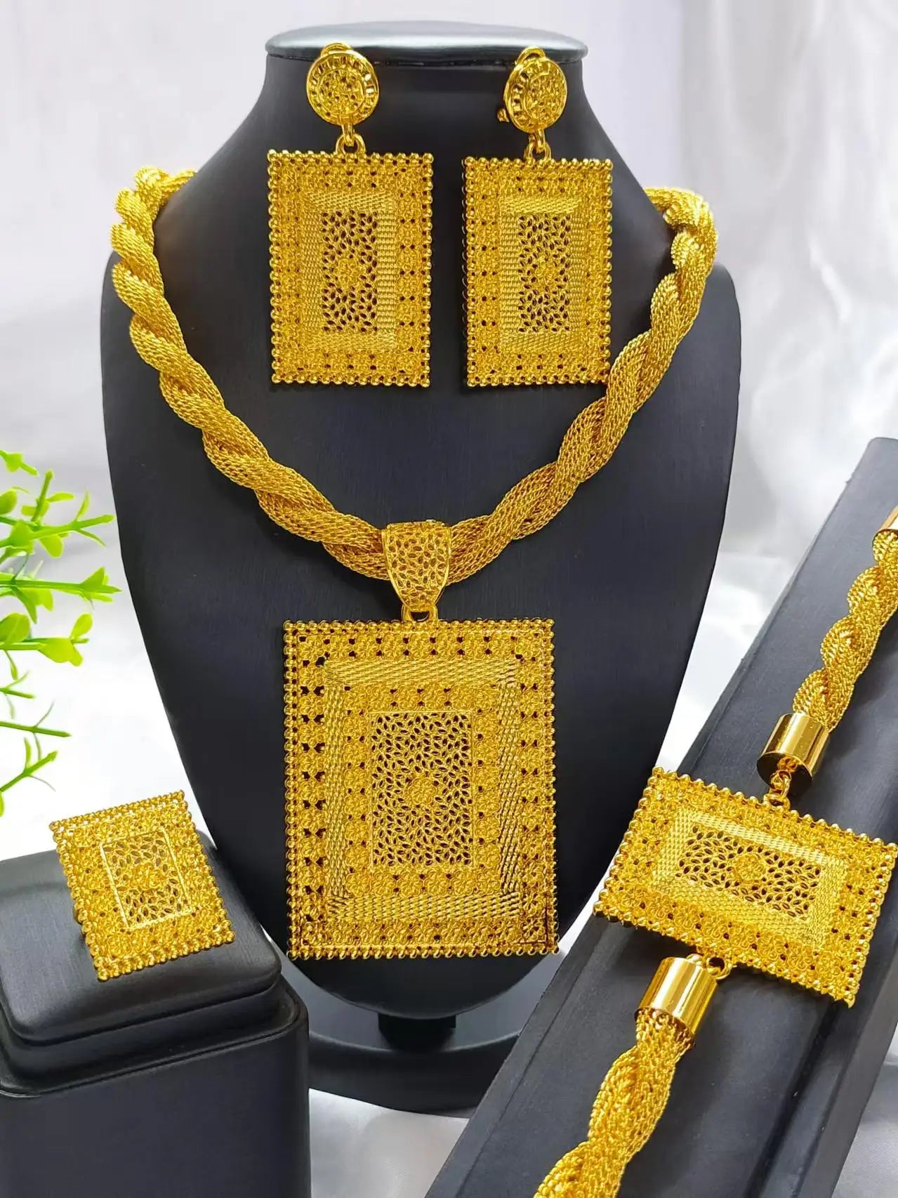 UBLAIK Nigerian Jewelry Set For Wedding African Necklace