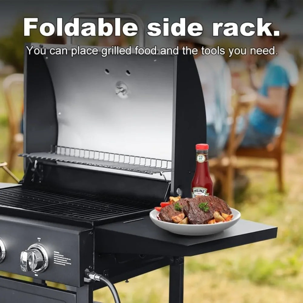 RBXC 3-Burner Propane Gas Grill With Front Hanging Basket