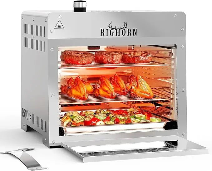 Portable Infrared Propane Grill 1500F Sear Station With Pizza Stone