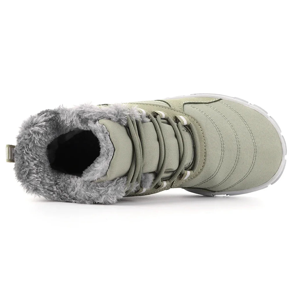 APWIKOGERCN Unisex Waterproof Winter Snow Boots Hiking Shoes
