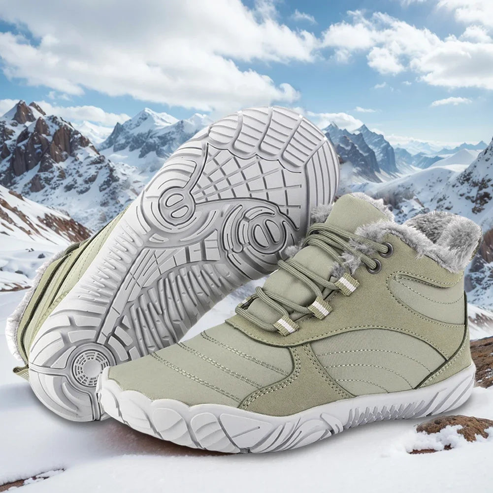 APWIKOGERCN Unisex Waterproof Winter Snow Boots Hiking Shoes