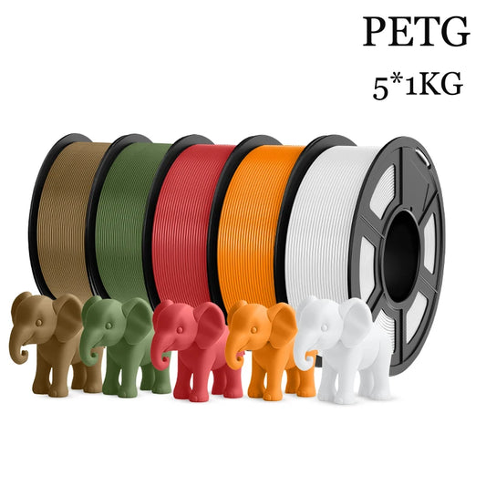 TECBEARS PETG 3D Printer Filament 5kg 1.75mm Multicolor Set